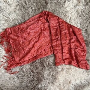 Red Shimmering Scarf